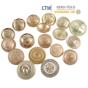 Botones Decorativos Accesorios Botón Para Coser Logotipo De Costura <span class=keywords><strong>Mango</strong></span> Dorado Botones De <span class=keywords><strong>Abrigo</strong></span> De Tela Metálica Para Ropa - Product Image 2