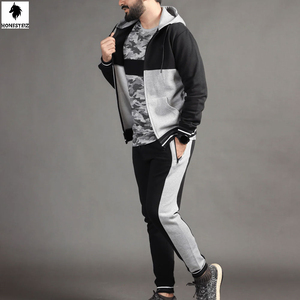 Custom Men's Two-Piece Set <b>Stacked</b> Tracksuit Streetwear Hoodie & <b>Joggers</b> Uniform Sweatpants Cargo Track Suit Hooded Sweatshirt - Product Image 2