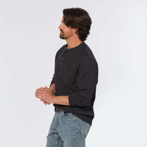 T-shirt homme oversize à manches longues 100% coton T-shirt lourd à séchage rapide Fitness Crew Drop Shoulder Anti-Wrinkle Quick - Product Image 4