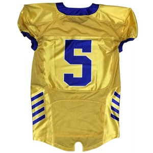 OEM personalizado de los hombres de fútbol americano uniforme bordado Spandex poliéster Jersey transpirable impreso Tops tamaños personalizados - Product Image 2