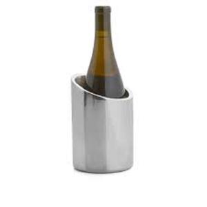 Cubo de vino de acero inoxidable de doble pared de Metal pulido acabado decorativo botella individual soporte enfriador de vino - Product Image 4