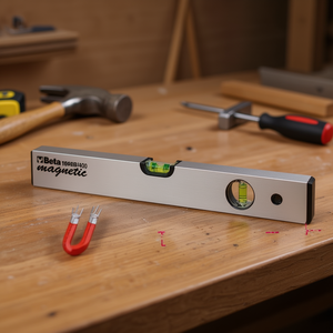 Niveaux à bulle profilés en aluminium anodisé avec base magnétique et deux bulles incassables - Product Image 3