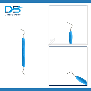 Sonde parodontale de laboratoire dentaire en acier inoxydable à code couleur, pièce à main perio-scaler pour le nettoyage et le remplissage, autoclavable manuellement - Product Image 3