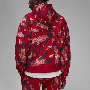 Comfortable Casual <b>Polyester</b> <b>Tracksuit</b> Pullover Digital Printing Hooded Suit 2-Piece Set for Men Plus Size with Cotton Filling - Product Image 5