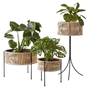 Garden Supplies <b>Best</b> Quality Handwoven Rattan <b>Plant</b> Decor Indoor and Outdoor Wicker <b>Plant</b> <b>Pot</b> & Flowerpot Holder - Product Image 4