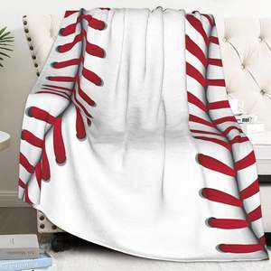 Mantas de béisbol de franela acogedoras y ligeras, Súper suaves, manta deportiva para niños y niñas, regalos de béisbol para niños, súper cómodas - Product Image 1