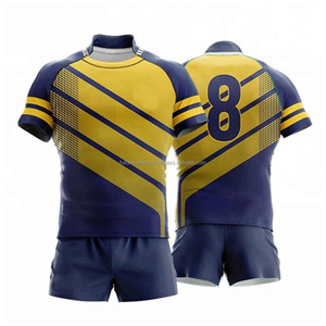 2025-2026 Uniformes de rugby à séchage rapide personnalisés de haute qualité Ensemble d'équipe de vêtements de sport respirants pour les équipes des collèges de jeunes Offert en gros - Product Image 4