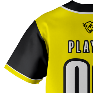 Custom Baseball Jersey <b>Button</b> <b>Up</b> <b>Short</b> <b>Sleeve</b> Team Uniform Gradient Print Breathable Quick Dry Polyester Athletic Sports <b>Shirt</b> - Product Image 4