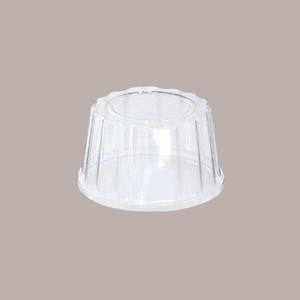 100 Pcs Mini Plastique Rond Or Medoro Plateaux de Service avec Couvercle Portion Unique DM 9.5 Alcas - Product Image 3