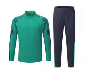 Camiseta de Fútbol para Hombre, Ropa Deportiva, Chaqueta de Fútbol Corta, Transpirable, Ligera, 100% Poliéster, para Fitness y Running, Dos Piezas, para Adultos - Product Image 5
