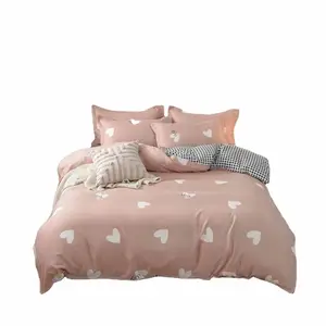 Cama dupla venda por atacado grande roupa de cama camas têxteis casa de alta qualidade durável de seda hotel cama de linho preço baixo