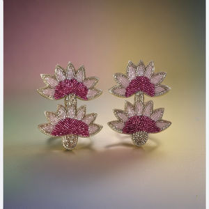 Pendientes Elegantes de Estilo Bohemio con Cuentas en Forma de Corazón y Borlas de Perlas, Joyería Romántica Personalizable Pinkweave India - Product Image 2