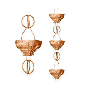 Unique Design Hammered <b>Copper</b> Rain Chain for <b>Garden</b> Decoration High Quality Handmade Design <b>Garden</b> Hanging Rain Chain - Product Image 1