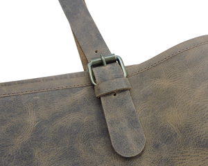 Bolso de mano de piel de búfalo de alta calidad, hecho a mano, personalizado, de grano completo, Vintage, forro de lona, uso diario - Product Image 6