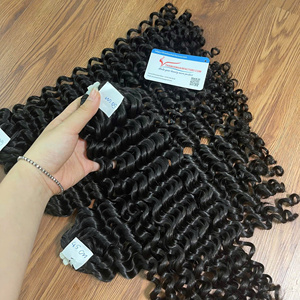 NOUVELLE TEXTURE!!! Steam birman machine à friser trame extension de cheveux humains couleur noire naturelle prix de gros - Product Image 4