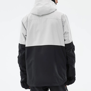 แจ็กเก็ตสกีผู้ชายสีเทา/ดำ, แจ็คเก็ตมีฮู้ดกันน้ำมีซิปกันน้ำมีกระเป๋า/ชุดเล่นสกีเสื้อแจ็คเก็ตเล่นสกีกันหิมะสำหรับทุกเพศ - Product Image 3