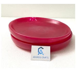 Plato para servir ensalada de frutas de resina de estilo elegante para uso en el hogar, Hotel, restaurante, remolino naranja, diseño creativo, platos de resina hechos a mano - Product Image 2