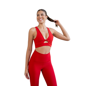 Conjunto Deportivo de Yoga para Mujer, 2 Piezas, Nailon, Sin Costuras, Transpirable, Ropa Deportiva para Gimnasio, Fitness, Personalizable, Alta Calidad, Frente Sólido - Product Image 2
