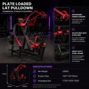 Machine Iso-Latérale de Musculation Professionnelle à Charge de Plaques pour Entraînement du Dos et Poulie Latérale <span class=keywords><strong>BM</strong></span> - Product Image 3