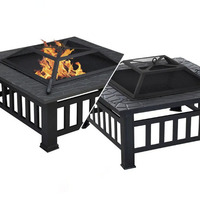 Meilleure vente Brûleur de foyer portable durable à revêtement en poudre pour l'extérieur Foyer à bois de 40000 à 44999 BTU incluant une étincelle
