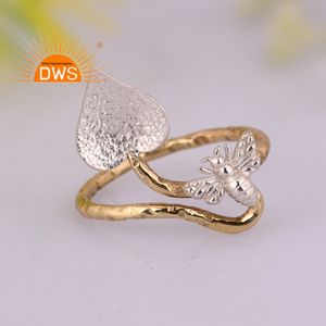 Último diseño hecho a mano 18K chapado en oro Butter Fly Ring Demi joyería fina para mujer regalo para ella - Product Image 2