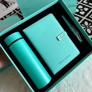Leather Bound <b>Sewing</b> Binding Lined Notebook <b>Set</b> With Same Color Pen and Gift Box for Students - Product Image 5