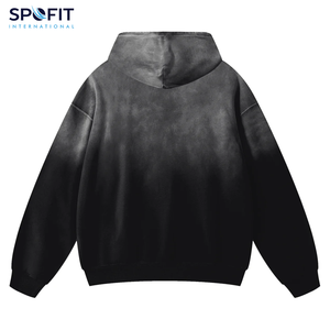 Sweat à capuche épais et surdimensionné pour hommes personnalisable Pull délavé à l'acide avec impression vintage Sweats à capuche en éponge polaire - Product Image 4