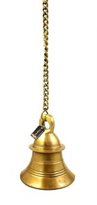 Campana de Templo Dorado de latón antiguo colgante al aire libre decoración del hogar artículo de regalo - Product Image 2