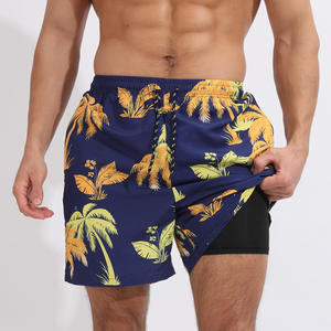 MFG TRADE Multiple <b>Pattern</b> <b>Men's</b> Beach <b>Shorts</b> 2-Layer Bodybuilding Gym Running <b>Shorts</b> Inner Pocket Solid <b>Pattern</b> Beach <b>Shorts</b> - Product Image 5