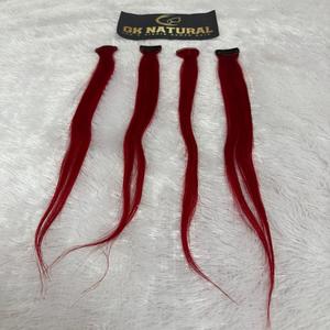 100% cuticule alignée non traitée de qualité supérieure temple indien brut simple dessiné vague naturelle Extensions de cheveux humains Clip stries - Product Image 6