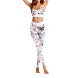 Conjunto de Yoga sin costuras para mujer, Top transpirable con patrón sólido y mallas de entrenamiento de cintura alta, ropa deportiva de talla grande - Product Image 1