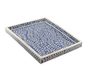 Premium Quality Custom Size Bone Fancy Inlay Modern Customized Shape Serving <b>Tray</b> Home <b>Kitchen</b> Good Color Combination Food - Product Image 4