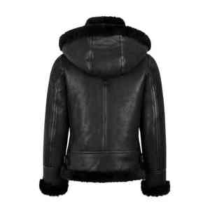 Chaqueta de cuero genuino para mujer de alta calidad, nuevo diseño clásico, relleno de algodón, estilo Bomber de gran tamaño, transpirable en oferta - Product Image 2