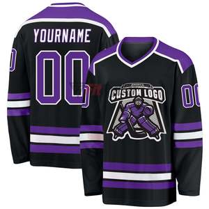 Maillots de hockey sur glace personnalisés par sublimation |   Uniformes 100% polyester, respirants et à séchage rapide |   Service OEM Broderie Anti-humidité - Product Image 1