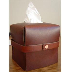 Boîte à mouchoirs en cuir de première qualité élégante, sac de rangement portable pour serviettes, porte-papier créatif pour restaurant, haute qualité, faible coût - Product Image 2