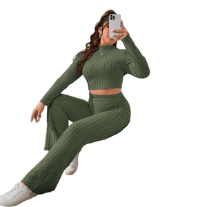 Ensemble de survêtement 2 pièces pour femme : sweat à capuche zippé et pantalon de jogging – Tenue décontractée et active - Product Image 5