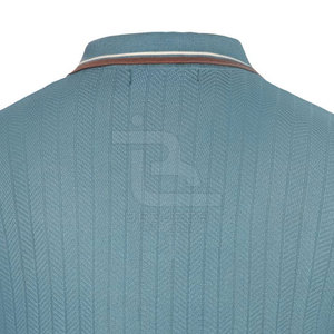 Qualité supérieure Hommes Polo T-Shirts Slim Fit Hommes Polo T-Shirts Respirant Hommes Texture Tricot Polo T-Shirts - Product Image 6