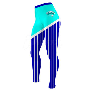 Venta en línea de mallas de Yoga de cintura elástica de alta calidad, mallas de talla grande para mujer, mallas estampadas personalizadas para mujer - Product Image 3