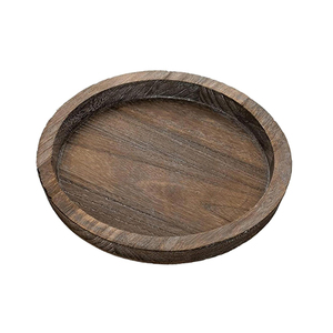 Plateau de service en bois de forme ronde fabriqué à la main 100% de haute qualité pour la vente en gros - Product Image 6