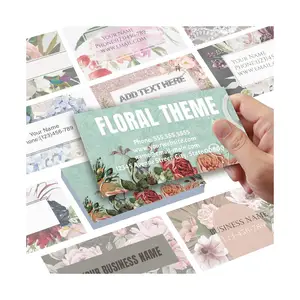 Plantillas florales Diseñe sus propias tarjetas de visita para pequeñas empresas Papel mate de 300gsm de alta calidad para pequeñas empresas