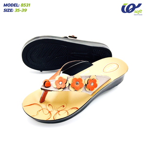 Perfectas para Conjuntos de Verano, Zapatos Atractivos de Tailandia 8531, Hechas de Poliuretano, Sandalias Deslizantes Cómodas para Mujer, Sandalias de PU - Product Image 4