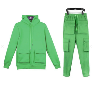 Conjuntos de traje de entrenamiento de peso pesado para hombre de Otoño Invierno, superventas, pantalones Cargo, abrigos transpirables con múltiples bolsillos para correr, personalizables - Product Image 4