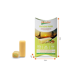 Barras de Snack Saludables Pistacho Rush Bisabor 4x25g (Paquete de 100g) Almendras Naturales con Relleno de Pistacho Sabor Dulce para Atletas - Product Image 2