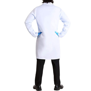 Blouse de laboratoire en coton blanc classique avec manches complètes et poches multiples Uniformes hospitaliers pour cliniques et laboratoires - Product Image 4