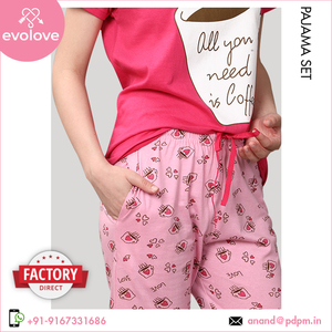 Fournisseur mondial vendant 100% pyjama de nuit à manches mi-longues pour femmes en coton pour la saison estivale à bas prix - Product Image 5