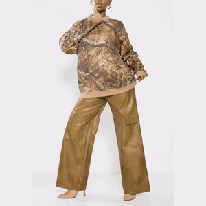 Sweats à capuche personnalisés 100% coton lourd de luxe de qualité vêtements de chasse véritable arbre imprimé jungle randonnée Streetwear sweats à capuche pour hommes - Product Image 3