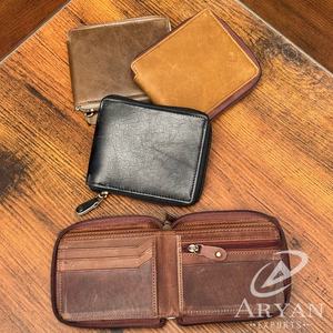 กระเป๋าสตางค์ผู้ชายหนังแท้แบบเต็มลายหรูหราทำจากหนังแท้มีซิปแบบ RFID กระเป๋าสตางค์แบบวินเทจที่ใส่บัตรเครดิต - Product Image 1