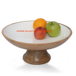 Home Decoration Serving <b>Bowl</b> Prime Quality Handmade Wooden Serving Platters For Kitchen Countertop Fruits Serving <b>Bowl</b> - Product Image 2