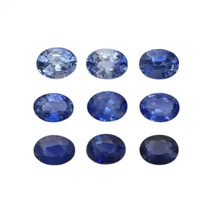 椭圆形4x 3毫米天然锡兰蓝宝石明亮切割优质宽松宝石珠宝制作