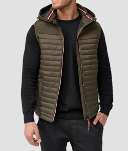 Sleeveless <b>Top</b> Selling Designer Puff Padded Coat Oem Logo Oversized Printed <b>Men's</b> Down Bubble Winter Custom Puffer Jacket - Product Image 2